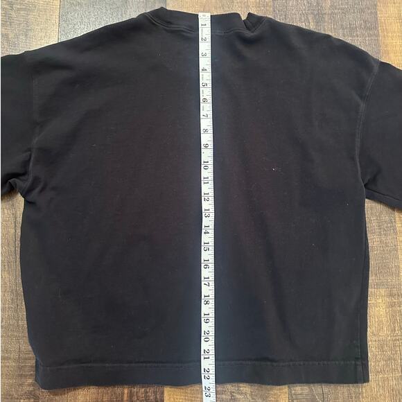 & Other Stories Black Boxy 100% Organic Cotton T-Shirt Size Medium - Picture 5 of 8